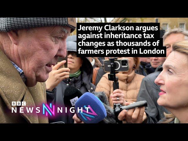 Jeremy Clarkson argues against inheritance tax changes as thousands of farmers protest in London