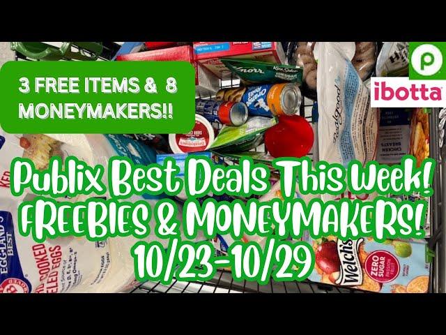 Publix Best Couponing Deals This Week!  3 FREE items & 8 MONEYMAKERS! #publixcouponing 10/23-10/29