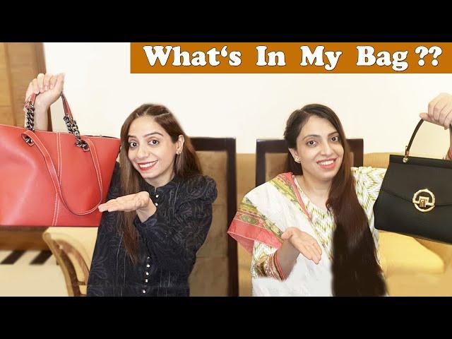 What's in My Bag? Challenge Nand & Bhabhi | Ayesha & Momina