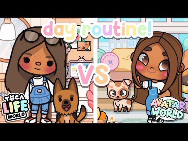 My Routine In Toca World VS Avatar World! || voiced || Toca Life World & Avatar World 