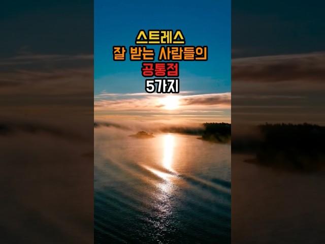 스트레스 잘 받는 사람들의 공통점 5가지 #명언 #좋은글 #지혜
