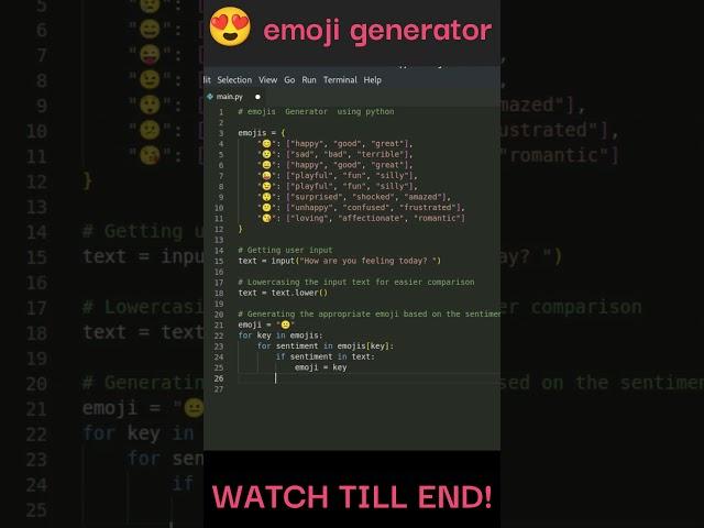 Create an Emoji Generator Using Python | #Shorts #Python
