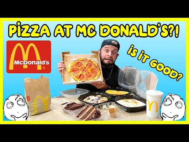 PIZZA, WAFFLES, AND PASTA AT MC DONALDS?! | Food Vlog | Mukbang