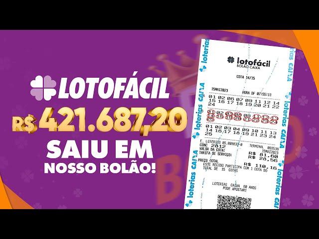 PAGAMOS PRÊMIO 15 PONTOS LOTOFÁCIL 2812 !!!   RESULTADOS, GANHADORES, BOLÃO