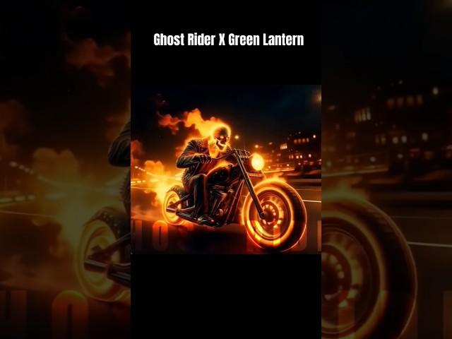 Ghost Rider X Green Lantern #marvel #superhero #midjourney #dccomics #marveldcfusion  #greenlantern