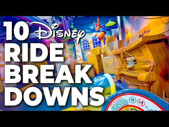 Top 10 Disney Fails, Ride Breakdowns & Malfunctions Pt 13 - Walt Disney World, Disneyland & Paris