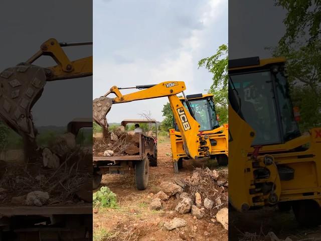 Stone Loading in Trolley | Jcb #shorts #jcb #tractor