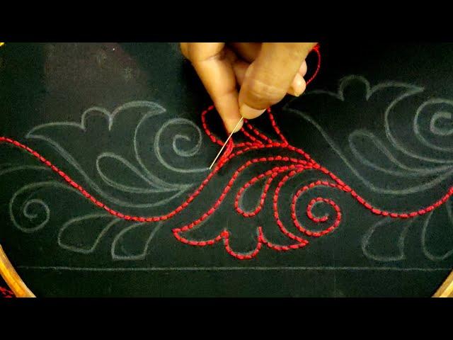 Nakshi Kantha Border Line Design Embroidery Tutorial,অসাধারণ নকশীকাঁথা বর্ডার লাইন ডিজাইন সেলাই