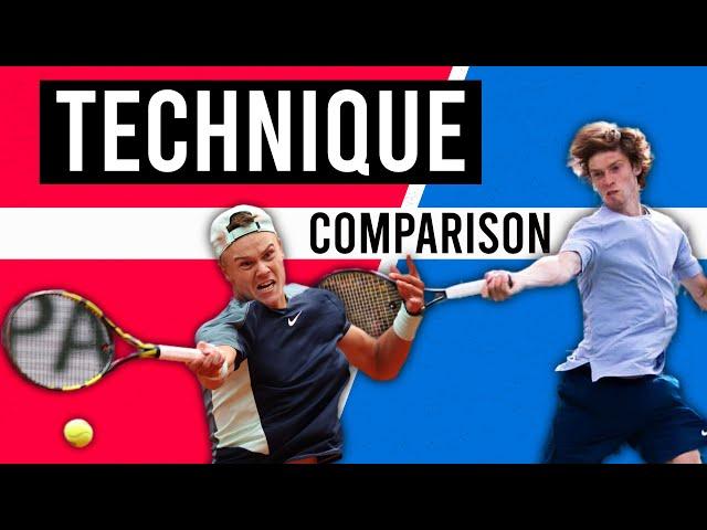 Holger Rune Vs Andrey Rublev: Forehand Technique Comparison