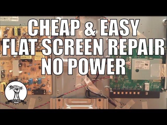 Cheap TV Repair - Fix a Flat Screen TV With No Power - Replacing Main Board