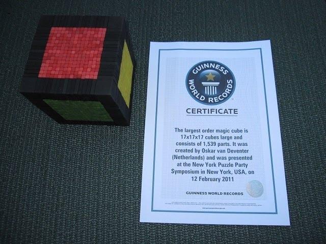 Guinness acknowledges world-record 17x17x17 by OSKAR