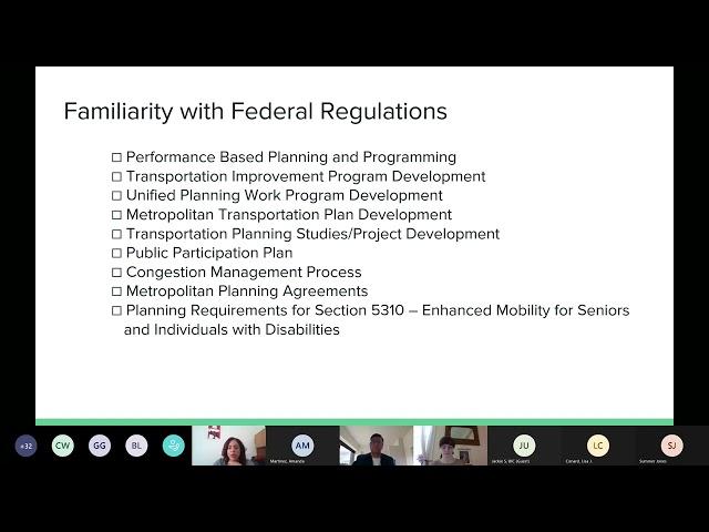 Federal Transit Administration Region V MPO Listening Session