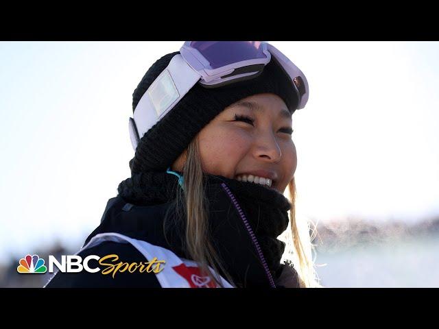 Chloe Kim dominates 1st run for halfpipe title in Laax | NBC Sports