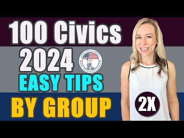 2024 Official USCIS 100 Civics Questions 2008 version BY GROUP REPEAT 2X | U.S. Citizenship