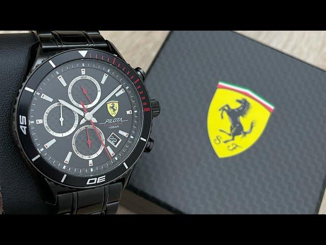 Ferrari Scuderia Pilota Evo Black Stainless Steel Men’s Watch 830771 (Unboxing) @UnboxWatches