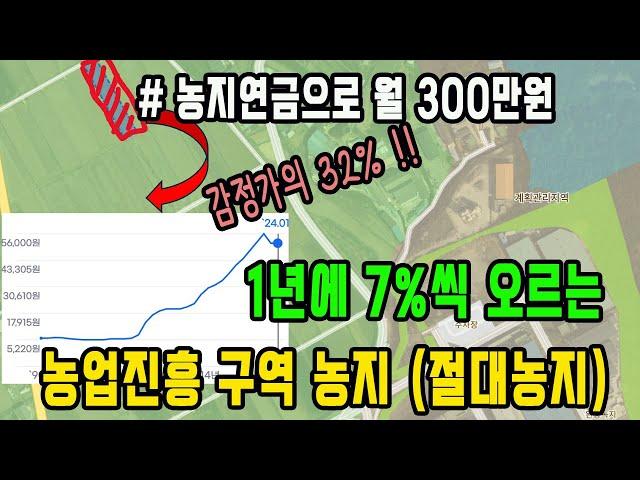 1년에 7%씩 오르는 농업진흥구역 (절대농지) 농지 !/농지연금으로 월 300  방법 /농업인 되는 방법/토지경매 /농지연금 월 600만원 받는 노하우 대공개