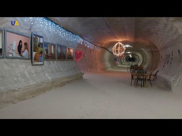 An underground salt mine is open for tourists in the town of Soledar in Donetsk region