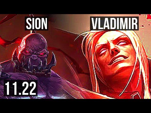 SION vs VLADIMIR (MID) | 3/0/5, 1.0M mastery | BR Diamond | 11.22