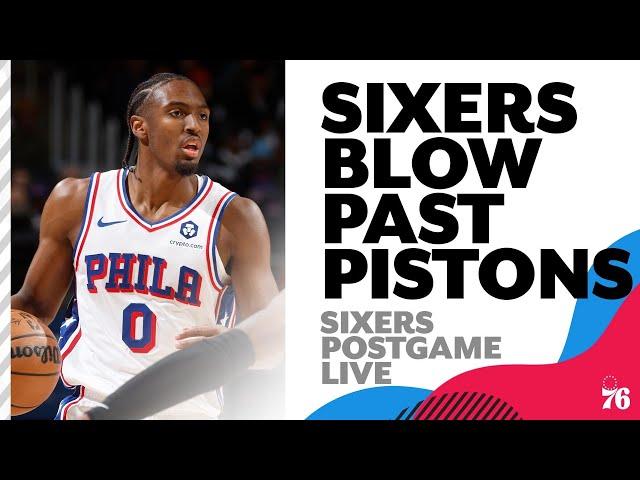 Tyrese Maxey, Sixers crush Pistons in Paul George's return to action | Sixers Postgame Live