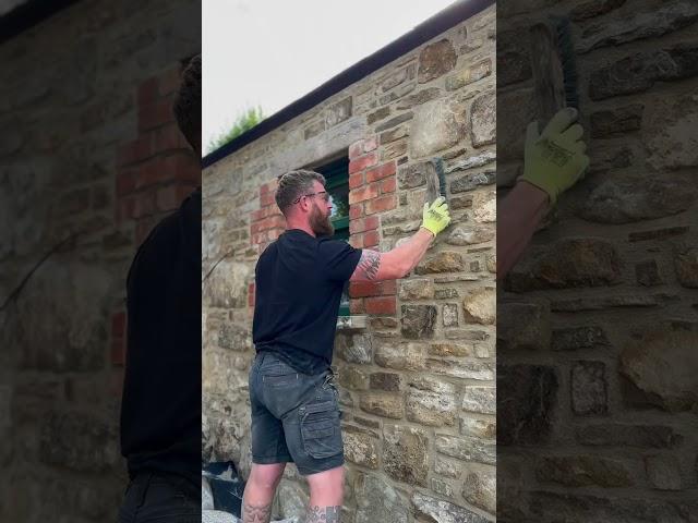 Restoring a old cottage #construction #stonemason #stonemasonry