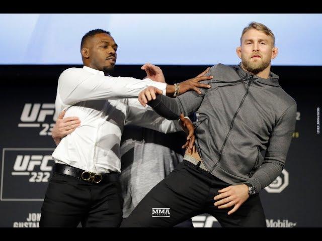 Jon Jones Shoves Alexander Gustafsson at UFC 232 Staredown - MMA Fighting