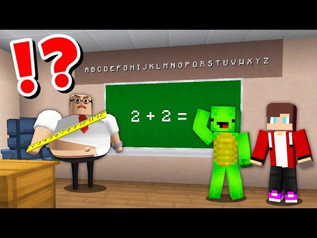 JJ and Mikey in ROBLOX SCARY SCHOOL CHALLENGE in Minecraft / Maizen Minecraft