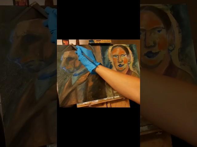 Quicklapse of starting these two portraits #oilpainting