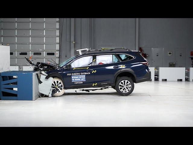 2023 Subaru Outback updated moderate overlap IIHS crash test