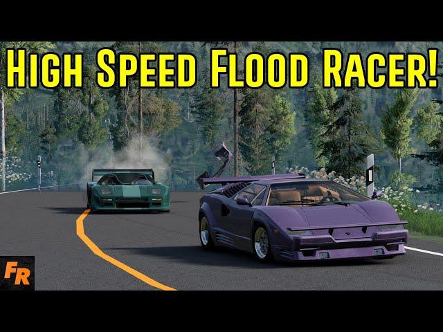 Racing The Flood At Scary Speeds On BeamNG Drive!