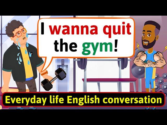 English Conversation Practice (At the gym) Improve English Speaking Skills