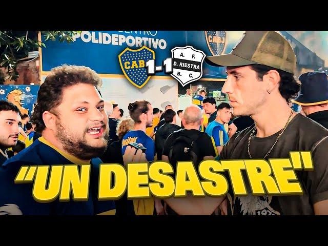 REACCIÓN CON LOS HINCHAS / BOCA 1-1 RIESTRA