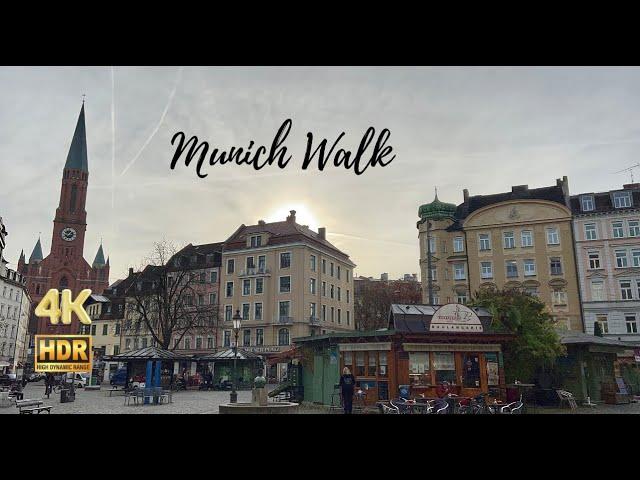 Munich Morning Walk - Discover the Beauty of Wiener Platz - 4K HDR