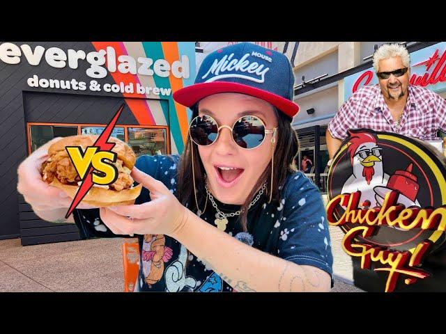 DISNEY WORLD'S BEST CHICKEN: Chicken Guy VS. Everglazed TASTE TEST At Disney Springs!