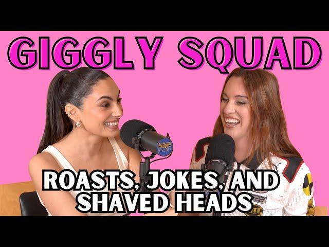 Giggling about roasts, jokes, and shaved heads