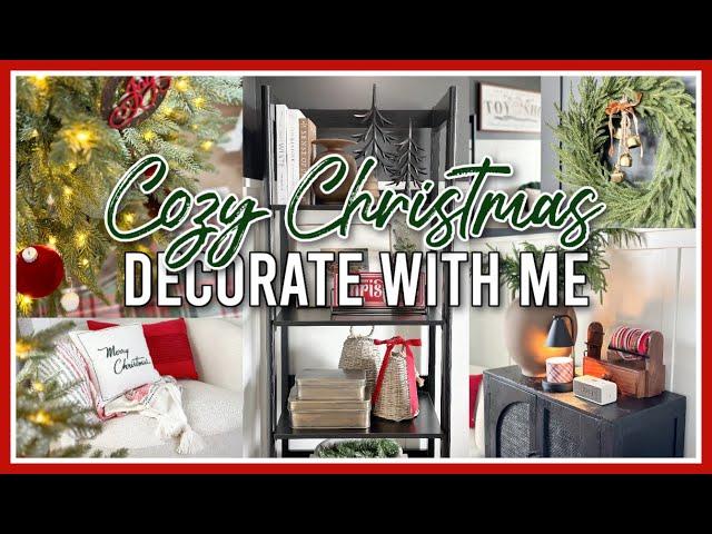 COZY CHRISTMAS DECORATE WITH ME 2024| HOME OFFICE CHRISTMAS DECOR IDEAS