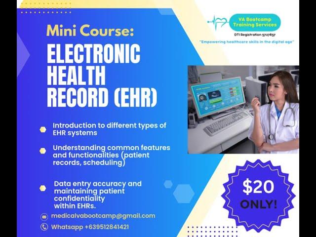 Mini Course: Electronic Health Record EHR $20 #medicalvirtualassistants #healthcareprofessionals