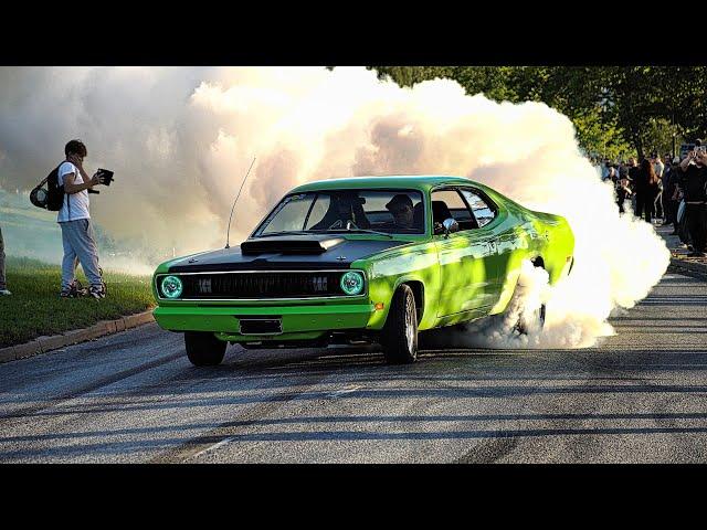 WILD TIMES at a MUSCLE CAR Meet!! *BURNOUTS* - Vantaa Cruising 9/2024