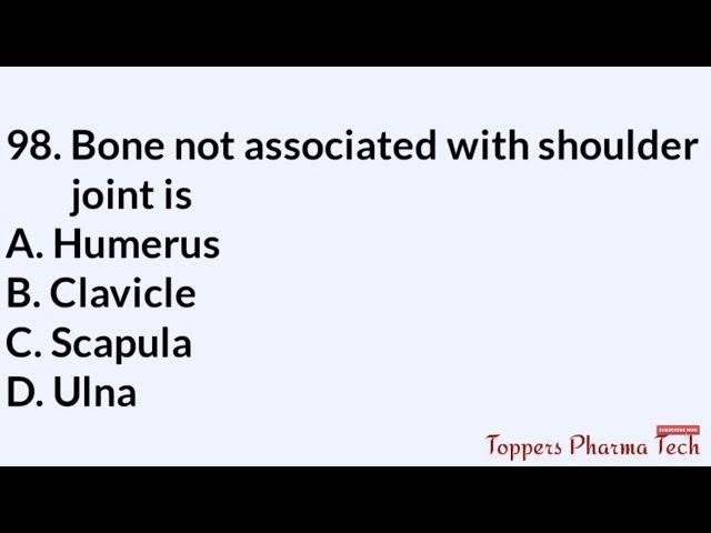 Human Anatomy and Physiology MCQ || 100 Important Questions || Pharmacist Exam | GPAT | DCO Exam