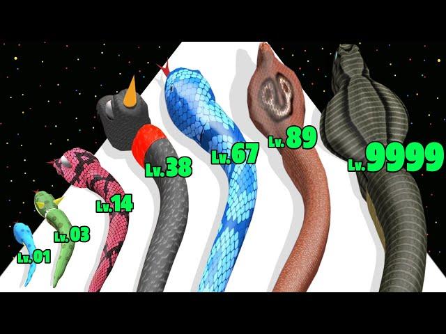 Snake Evolution Run 3D - Level Up Snake Max Level Gameplay (Part 2) New Update