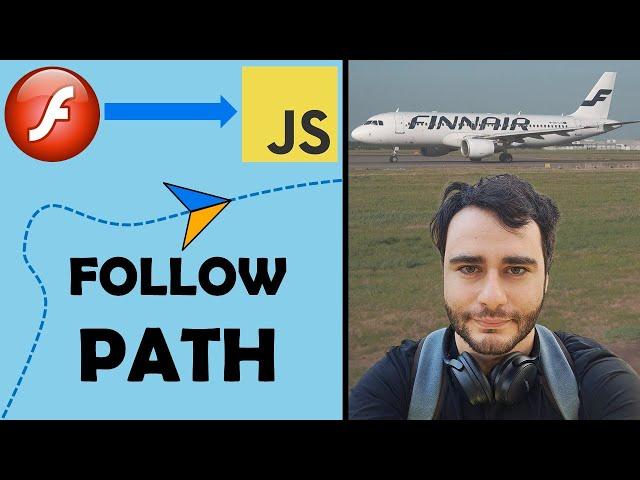 Animating a Plane on a Path with JavaScript | Live Coding on a Plane!