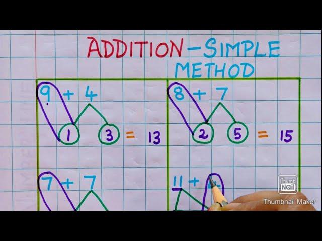 Addition by Simple Method|| Simple Addition || Addition