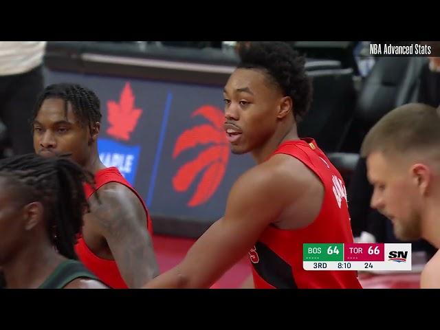 Scottie Barnes 18 pts 3 reb 9 ast vs Boston Celtics | 2025-01-15