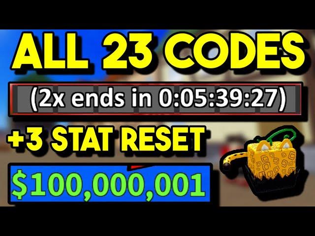 All 23 Codes in 1 Video! (Blox Fruits)