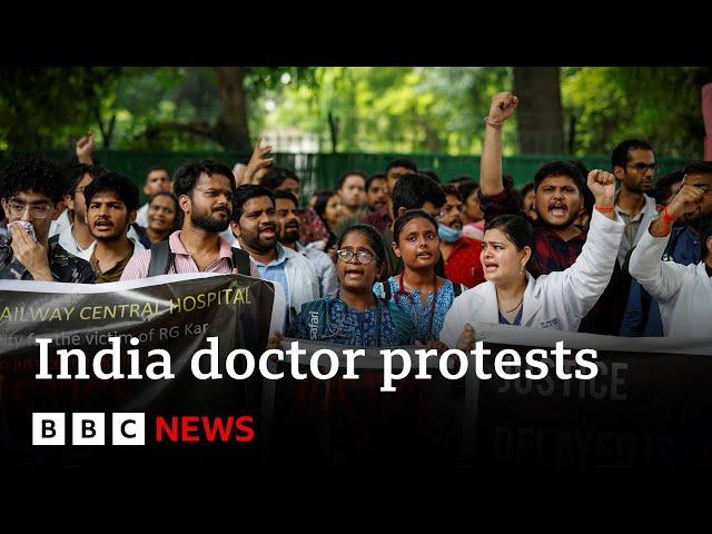 Indian doctors end strike but protests continue after rape and murder of trainee | BBC News