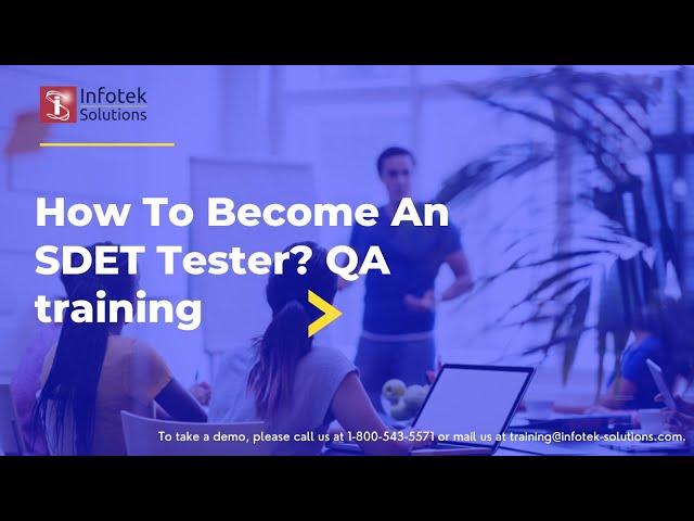 How To Become An SDET Tester? QA training | QA Tutorial