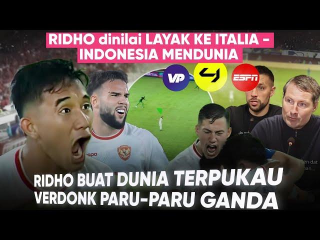 Verdonk buat semua Merinding  “Lari saat Pincang” Ridho Level Serie A. Media Dunia sorot TIMNAS