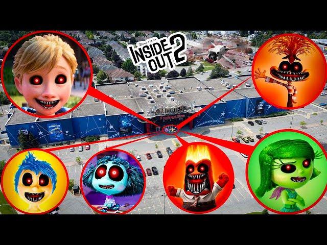 DRONE CATCHES CURSED RILEY & CURSED NEW EMOTIONS FROM INSIDE OUT 2 AT THE MOVIES (INSIDE OUT 2)