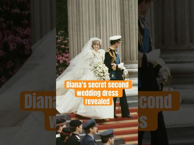 Diana's secret second wedding dress revealed #royal #diana #princessdiana #weddingdress