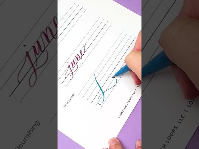 How to Write June in Calligraphy (Modern + Traditional Styles! #calligraphy #calligraphytutorial