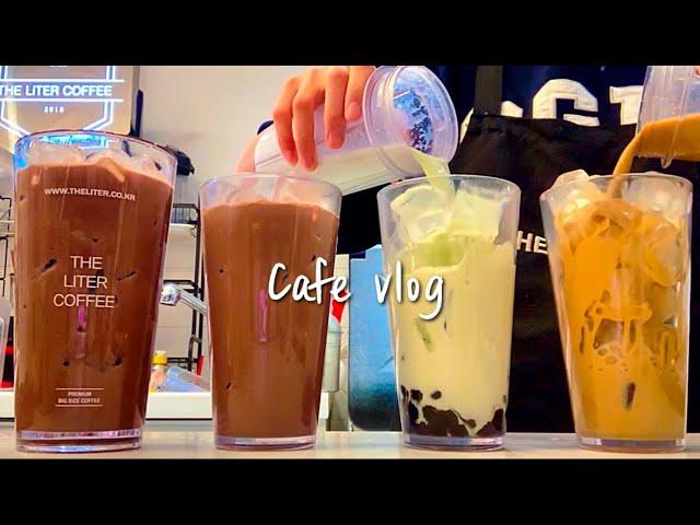 (Eng)We also have pistachio bubble tea/ cafe vlog / asmr